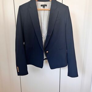Ann Taylor Midnight Blazer with Gold Buttons